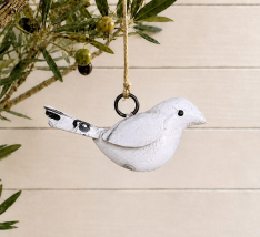 HANGING WHITE BIRD ORNAMENT